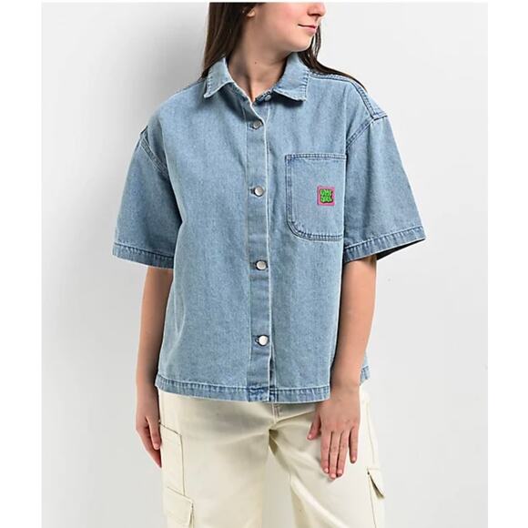 EMPYRE Women's Wesley Shirt Short Sleeve Size Medium - Picture 2 of 12